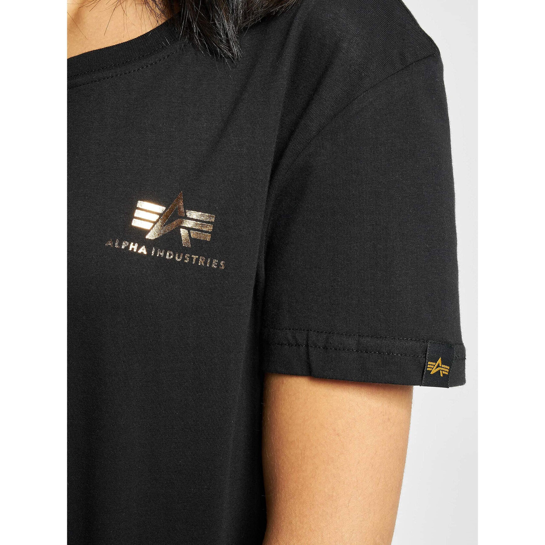 Camiseta feminina Alpha Industries Basic Small Logo Foil Print
