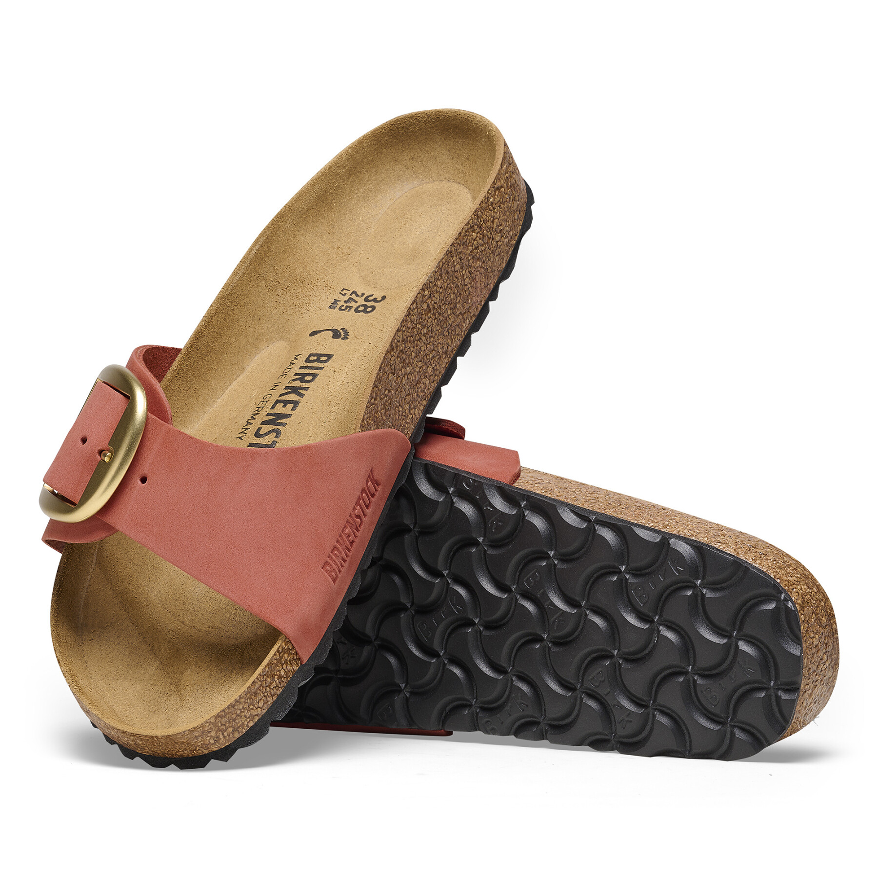 Sandálias estreitas para mulher Birkenstock Madrid Big Buckle Nubuck Leather