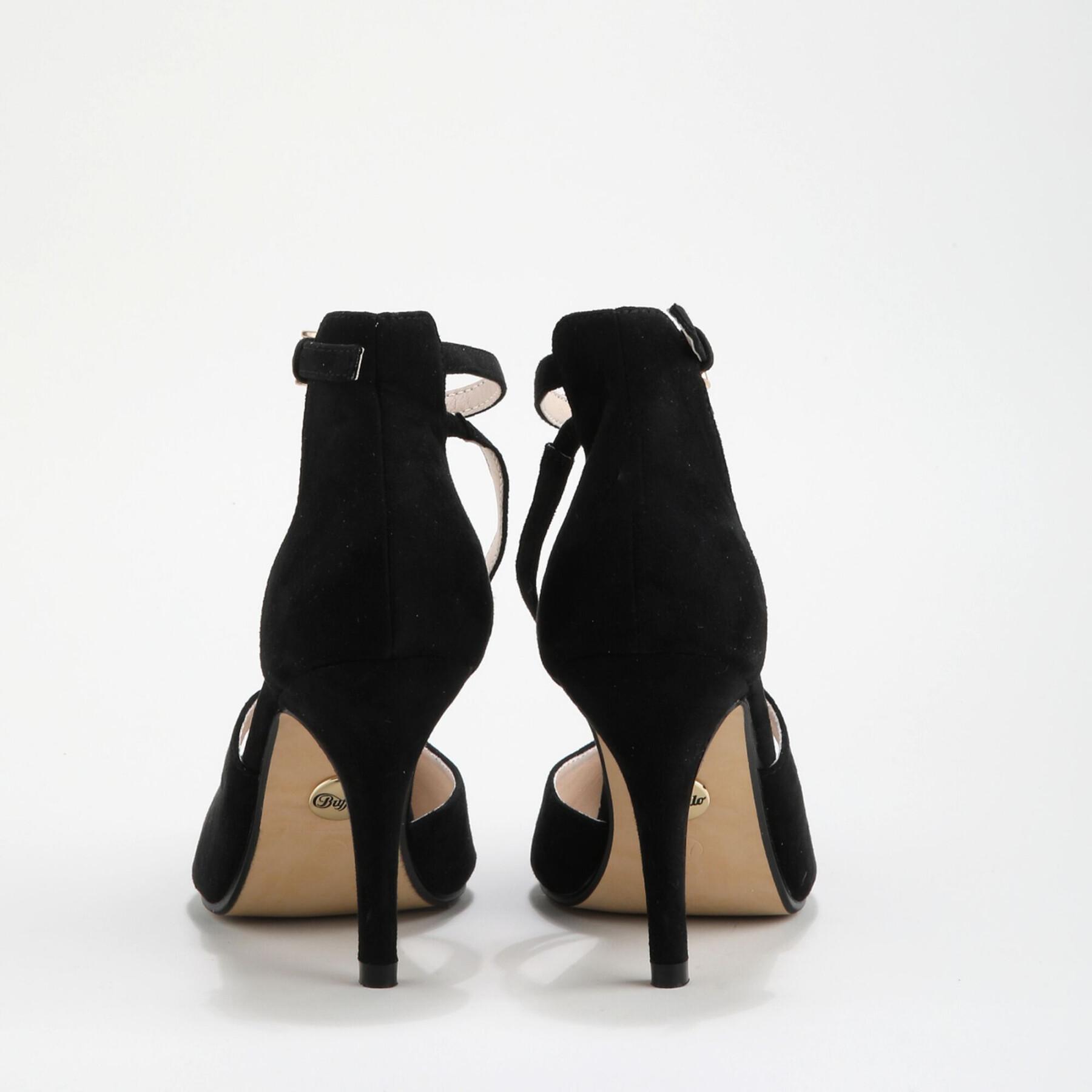 Sapatos para mulheres Buffalo bombas de couro clássicas