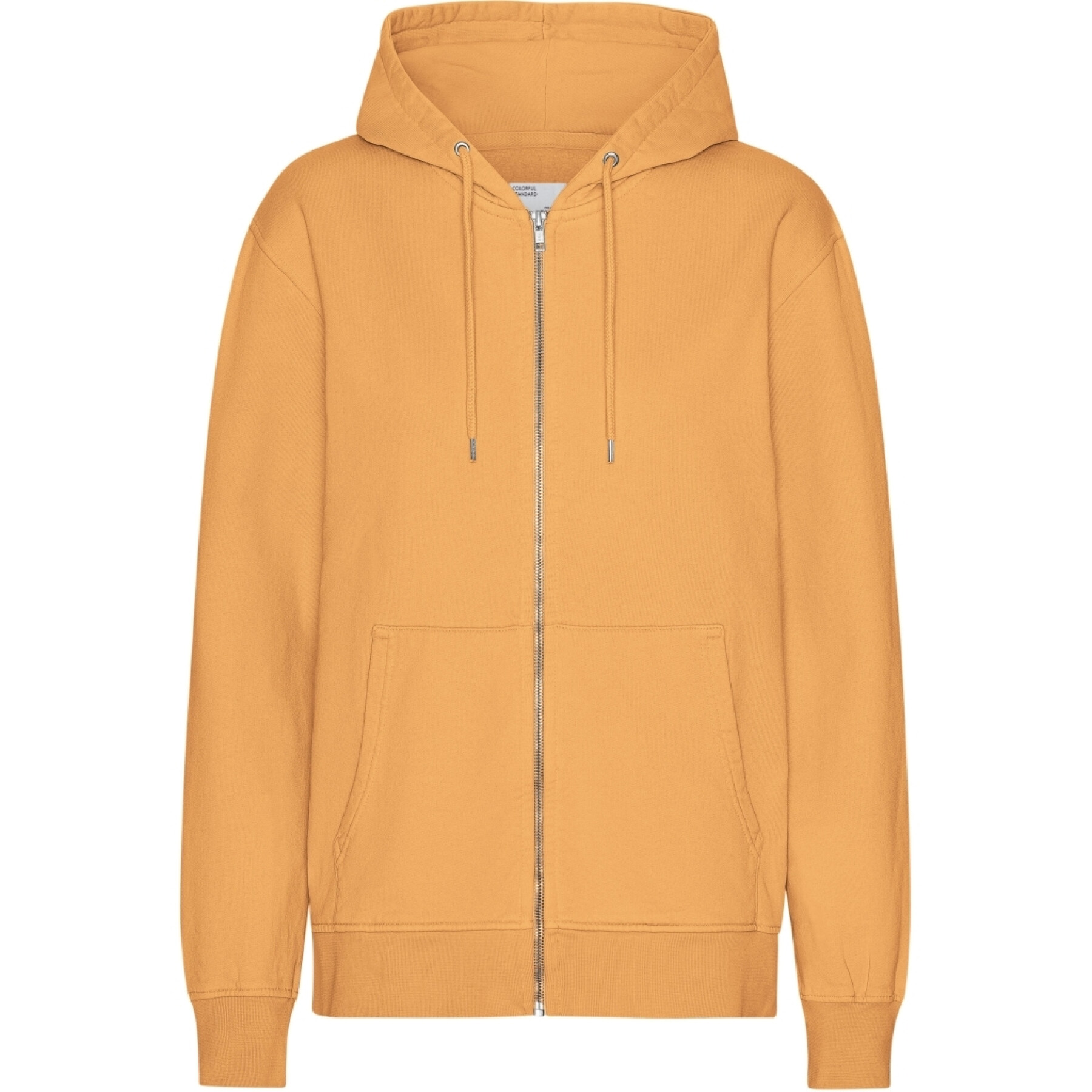 Sweatshirt com capuz e fecho de correr Colorful Standard Classic Organic Sandstone Orange