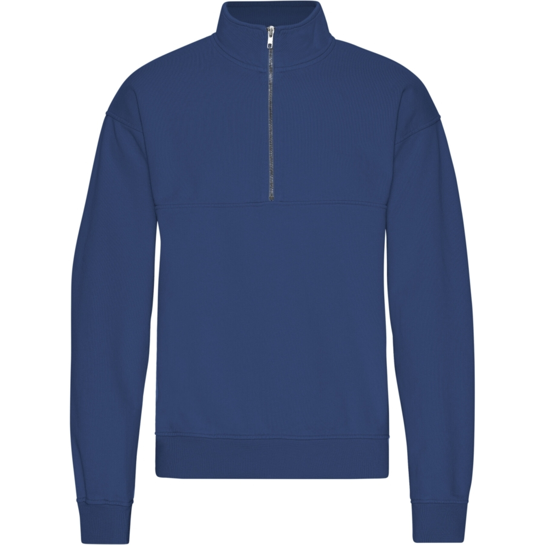 Camisola com fecho de correr de 1/4 Colorful Standard Organic Marine Blue