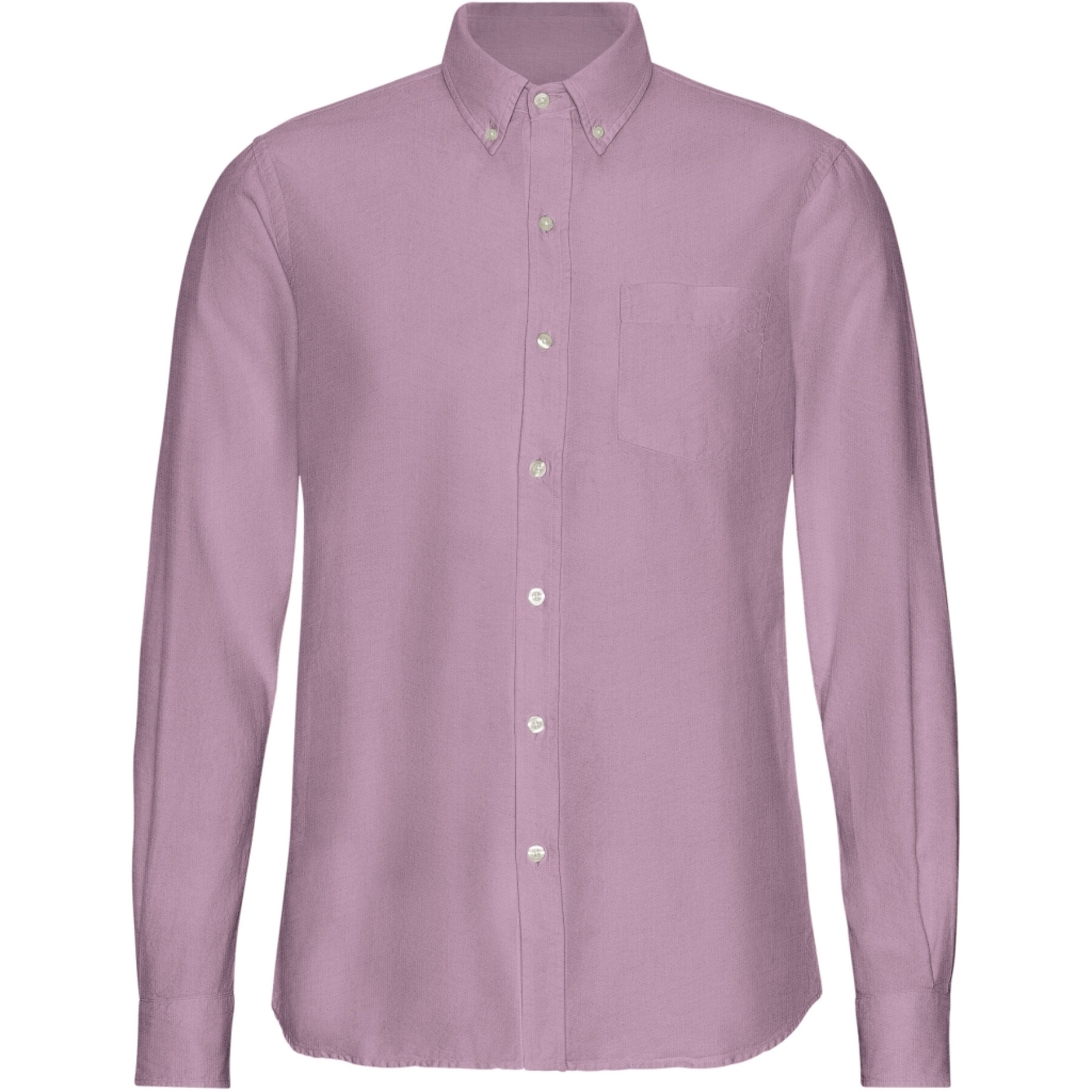 Camisa com botões Colorful Standard Organic Pearly Purple