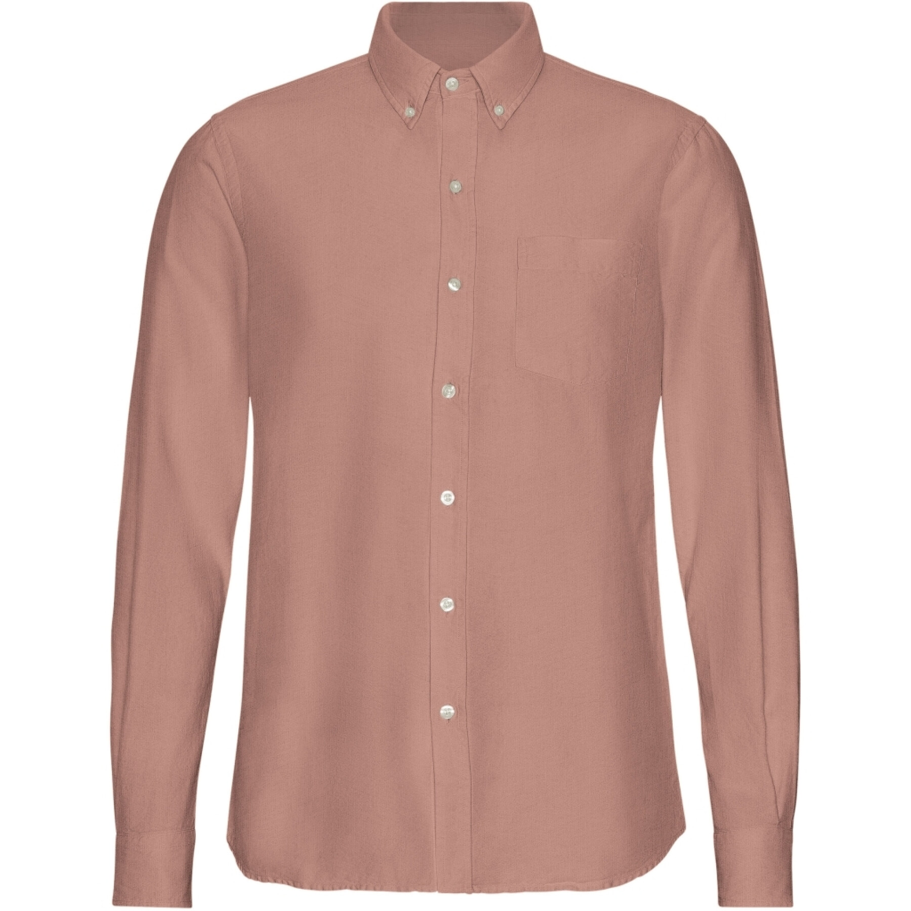 Camisa com botões Colorful Standard Organic Rosewood Mist