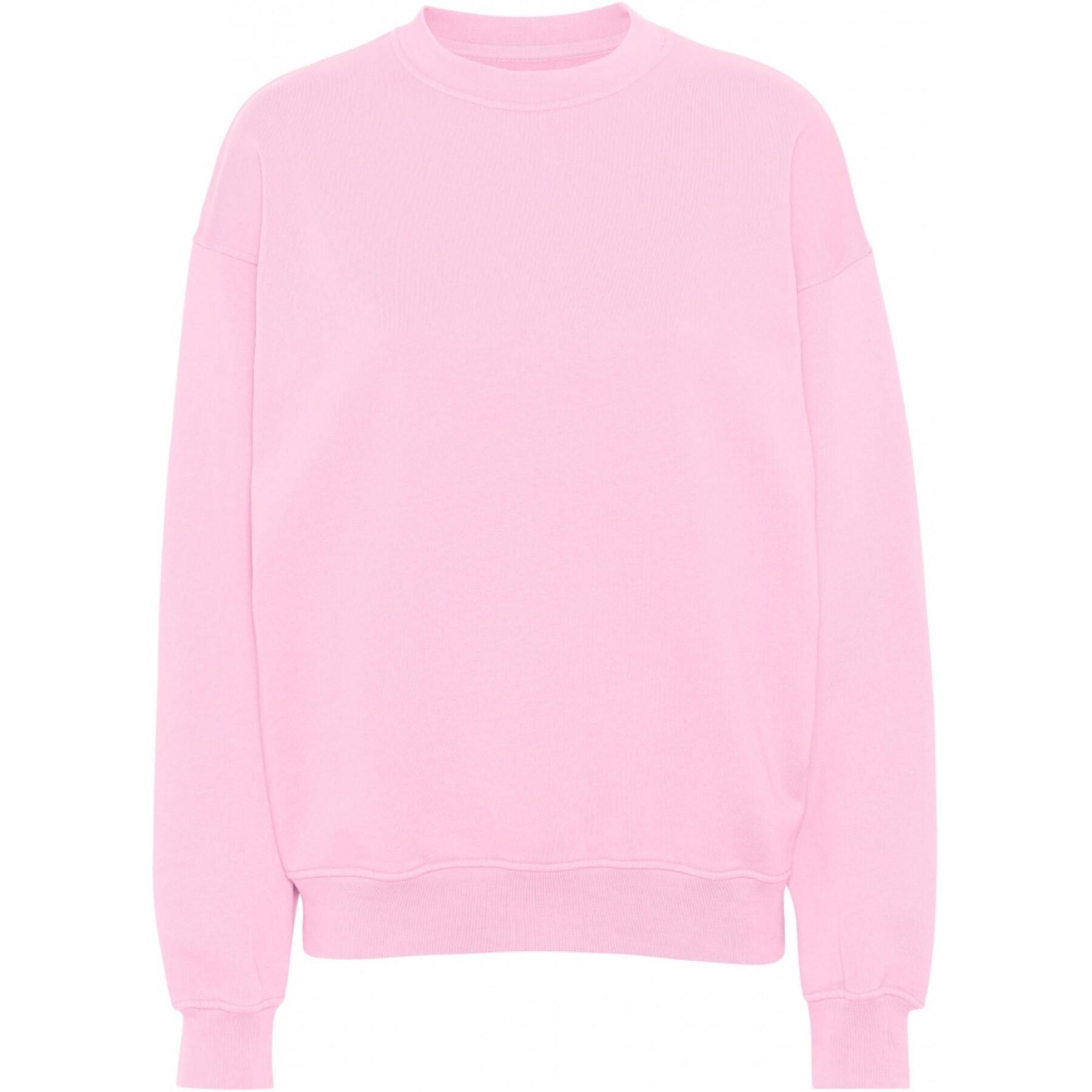 Sweatshirt pescoço redondo Colorful Standard Organic oversized flamingo pink