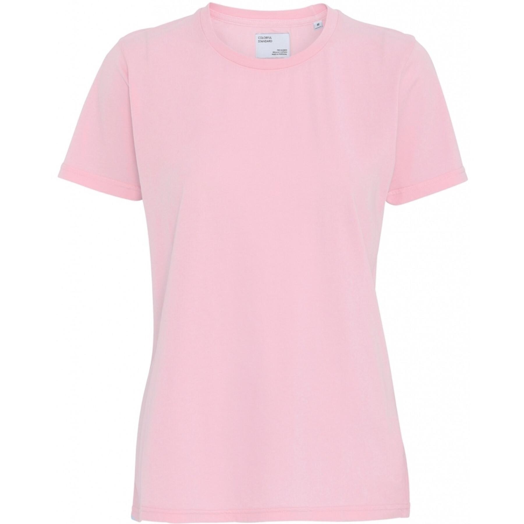 Camiseta feminina Colorful Standard Light Organic flamingo pink