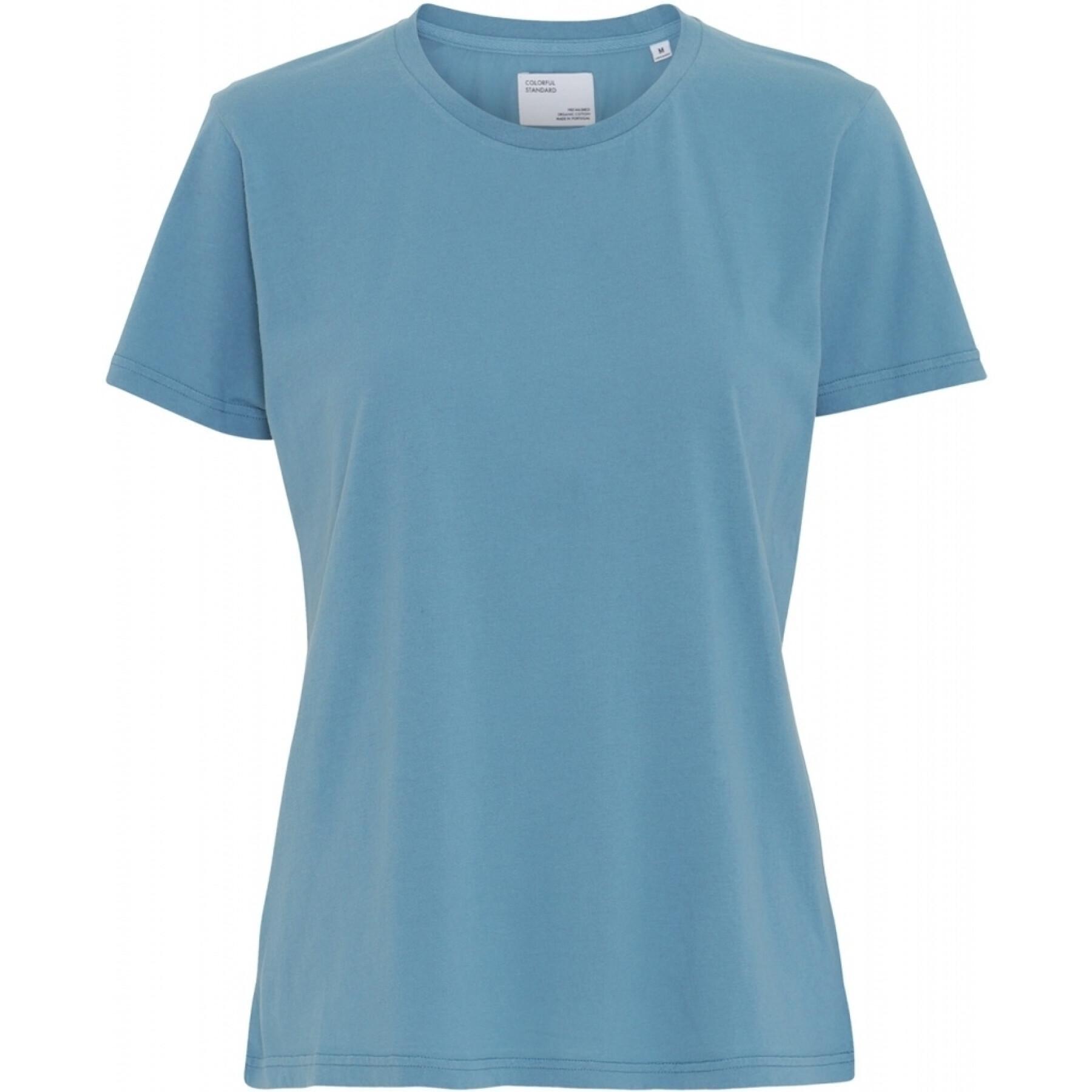 Camiseta feminina Colorful Standard Light Organic stone blue