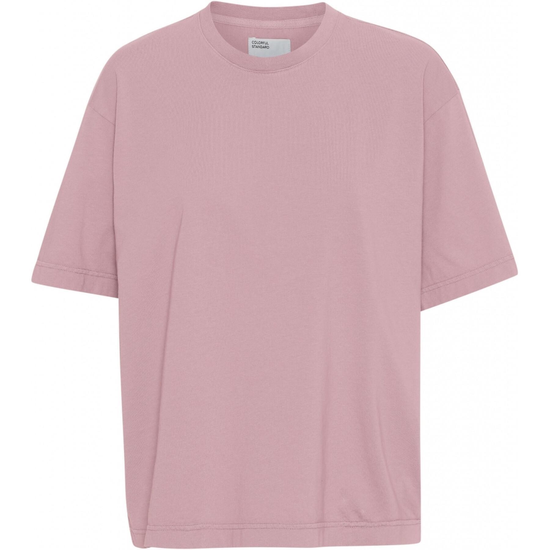 Camiseta feminina Colorful Standard Organic oversized faded pink