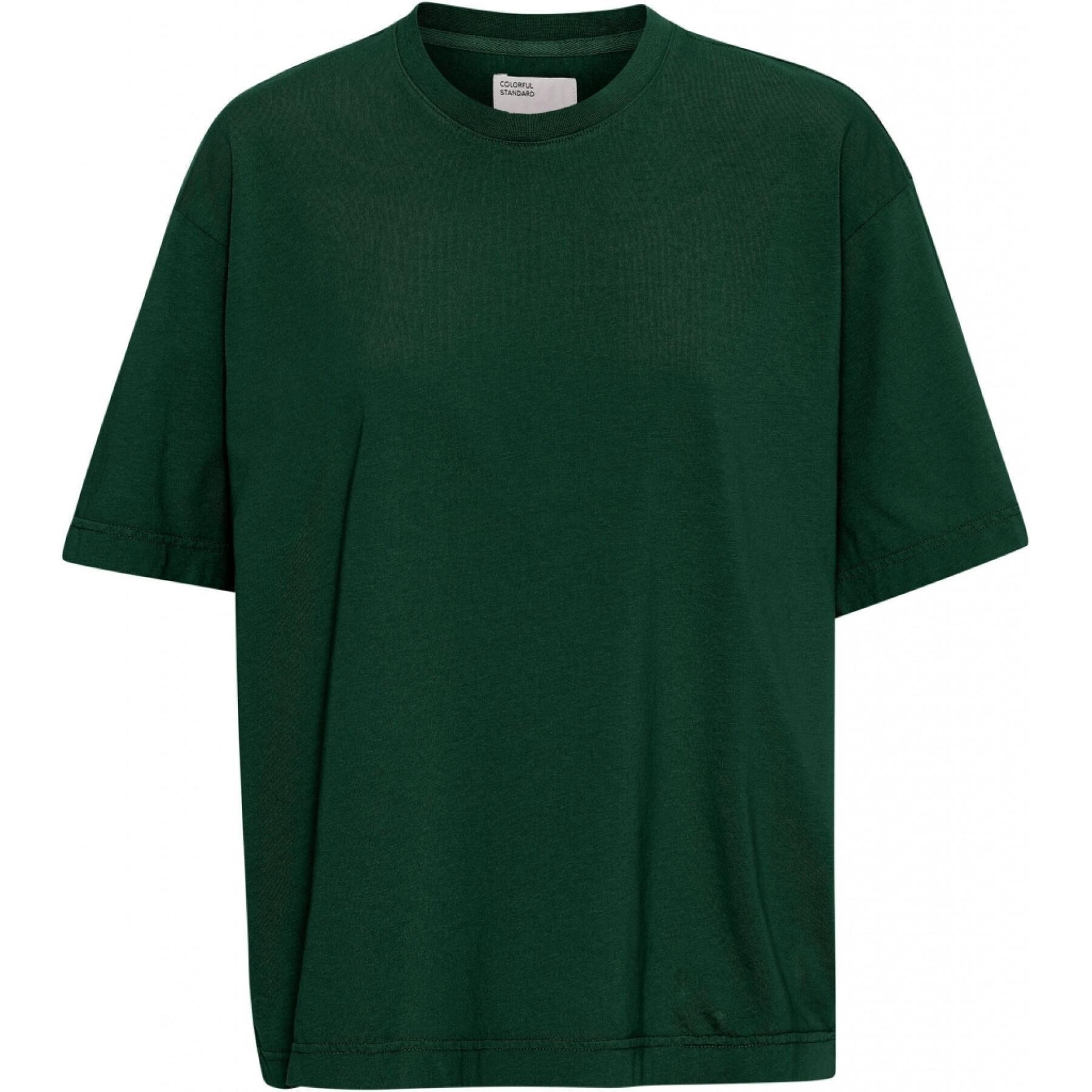 Camiseta feminina Colorful Standard Organic oversized hunter green