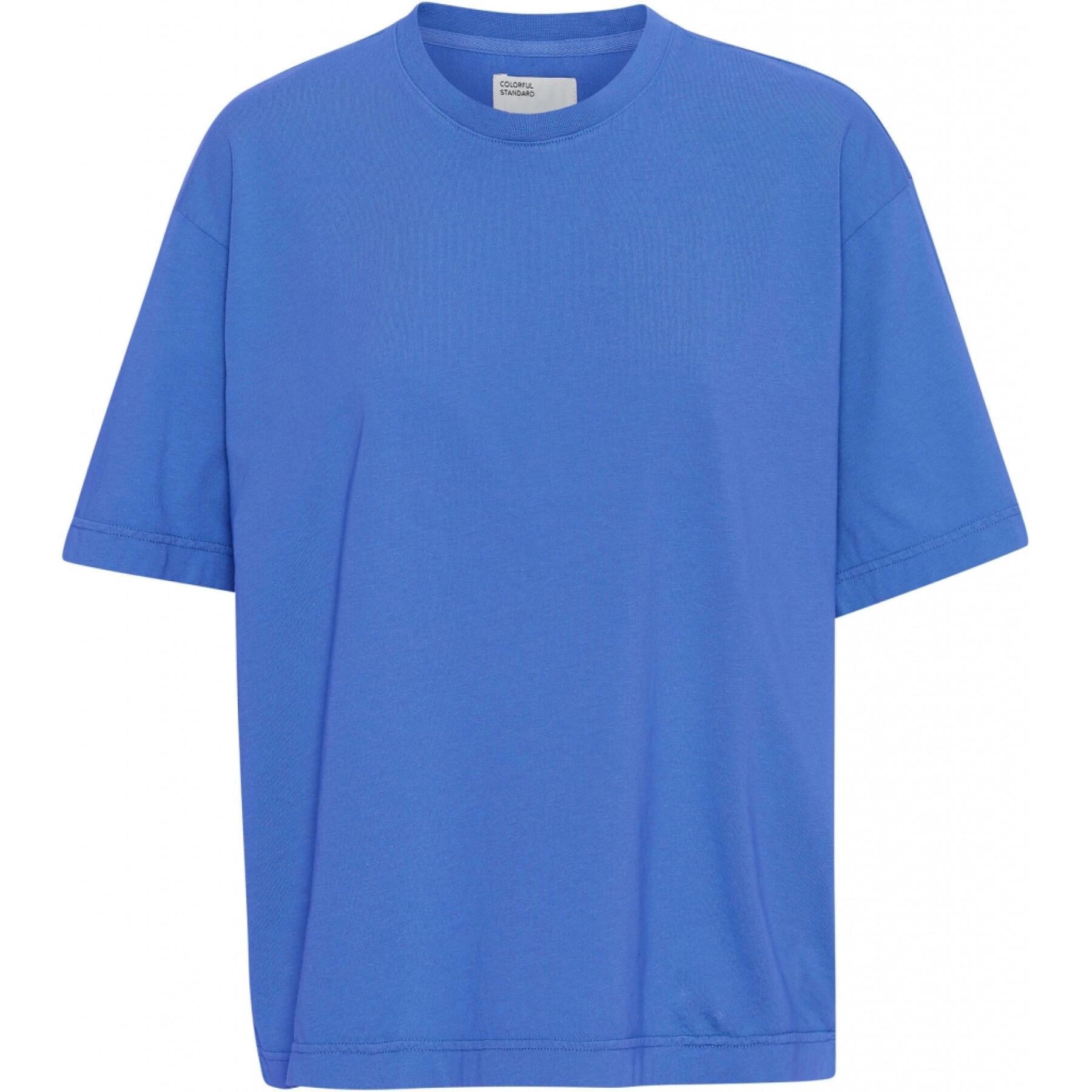 Camiseta feminina Colorful Standard Organic oversized pacific blue