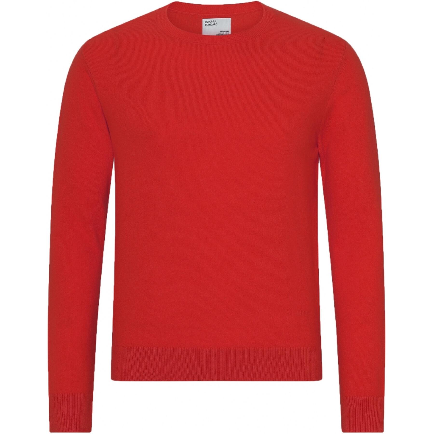 Saltador de lã com pescoço redondo Colorful Standard Light Merino scarlet red