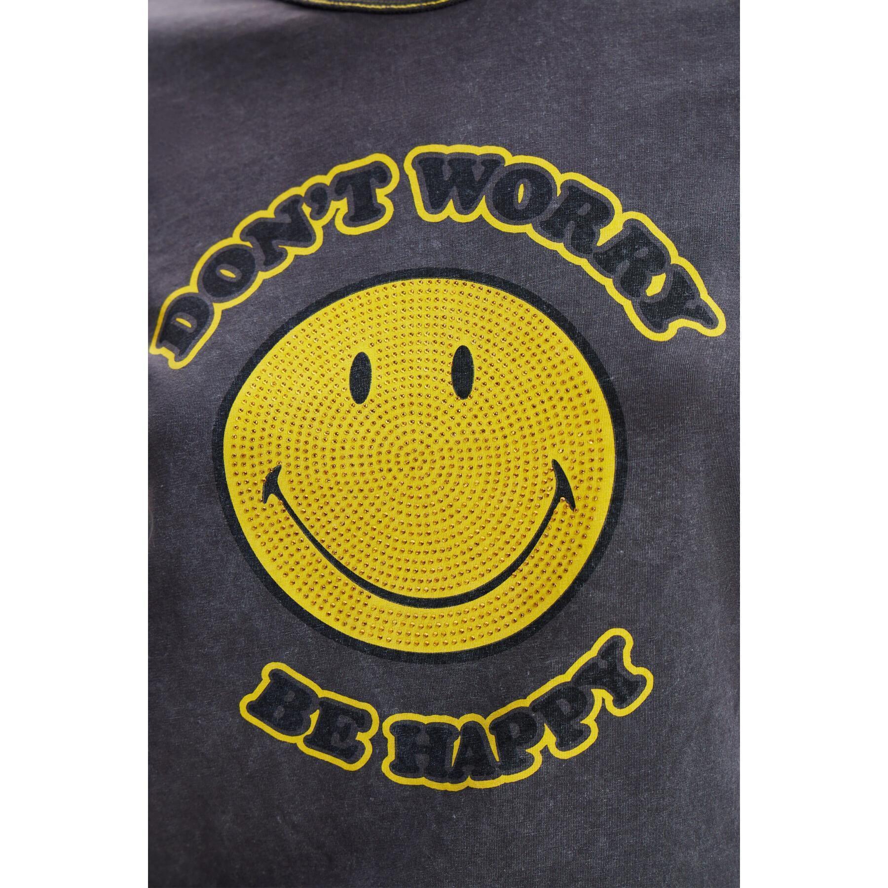 T-shirt de mulher Desigual More Smiley