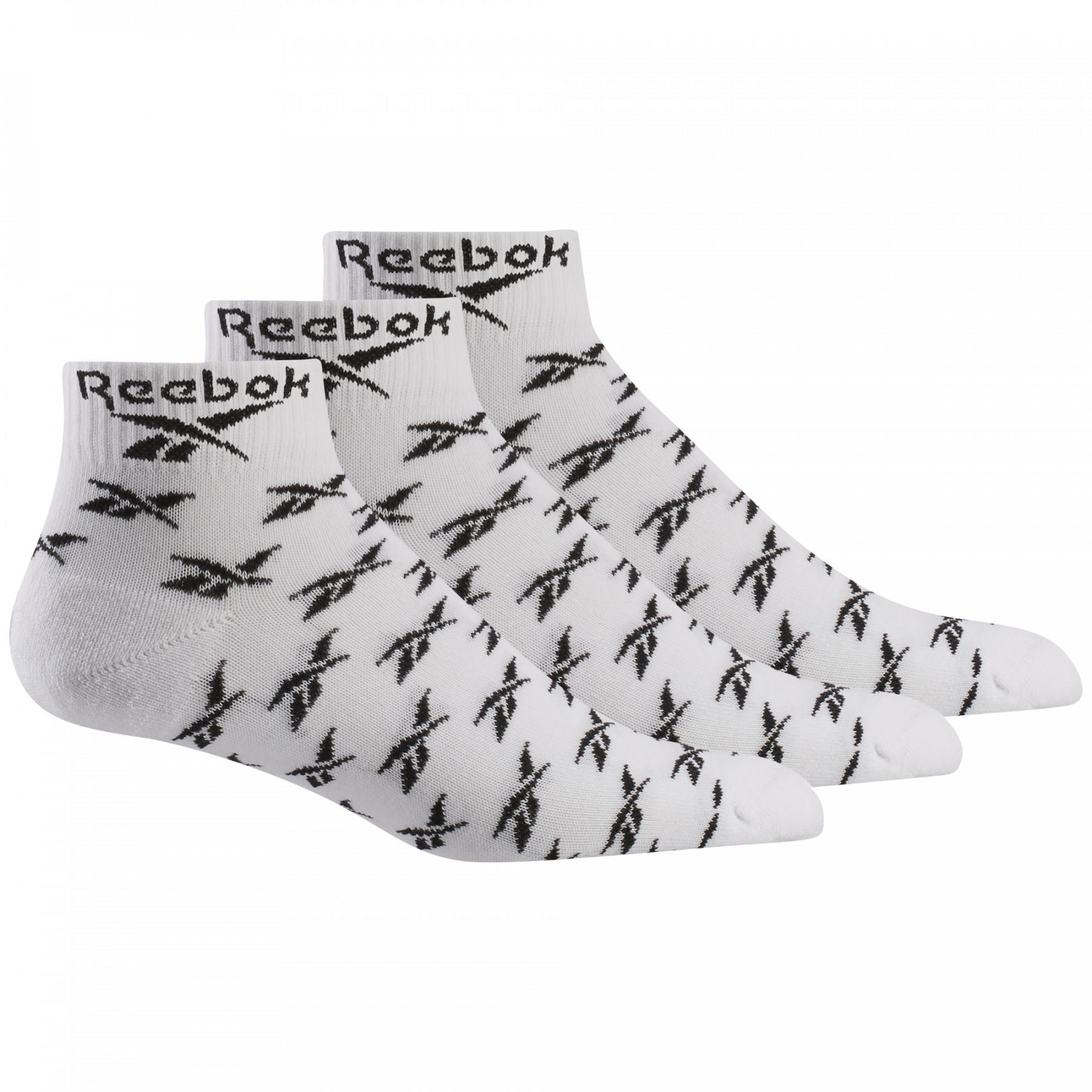 Conjunto de 3 pares de meias Reebok Classics Ankle
