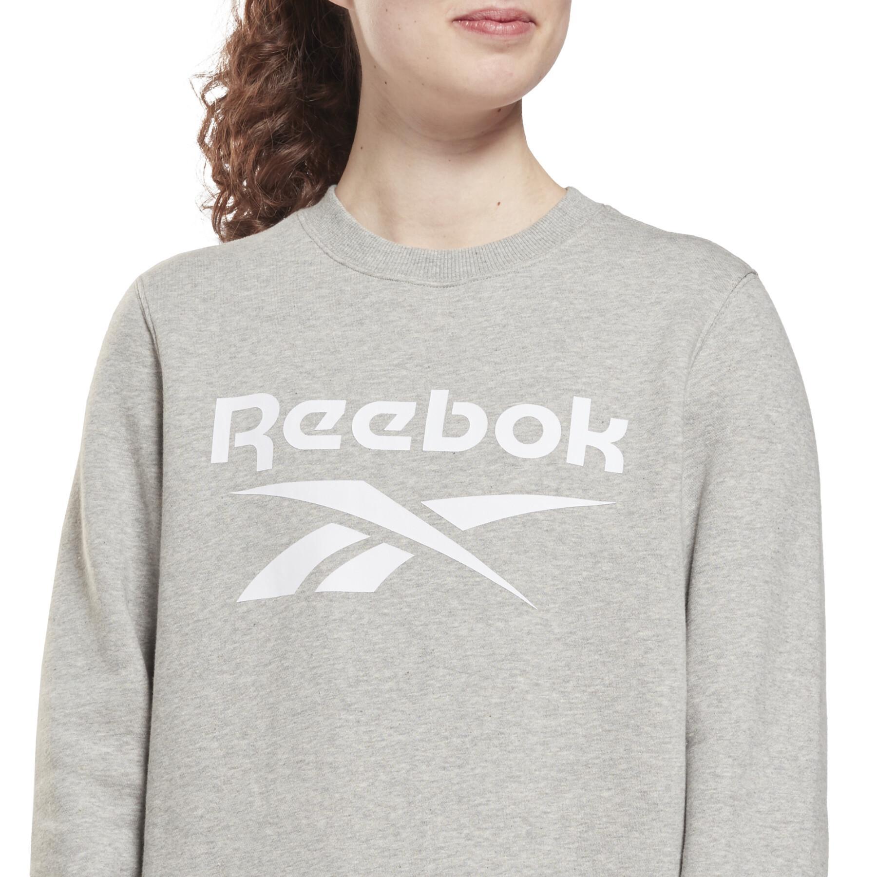 Camisola de lã feminina Reebok Crewneck Identity Logo