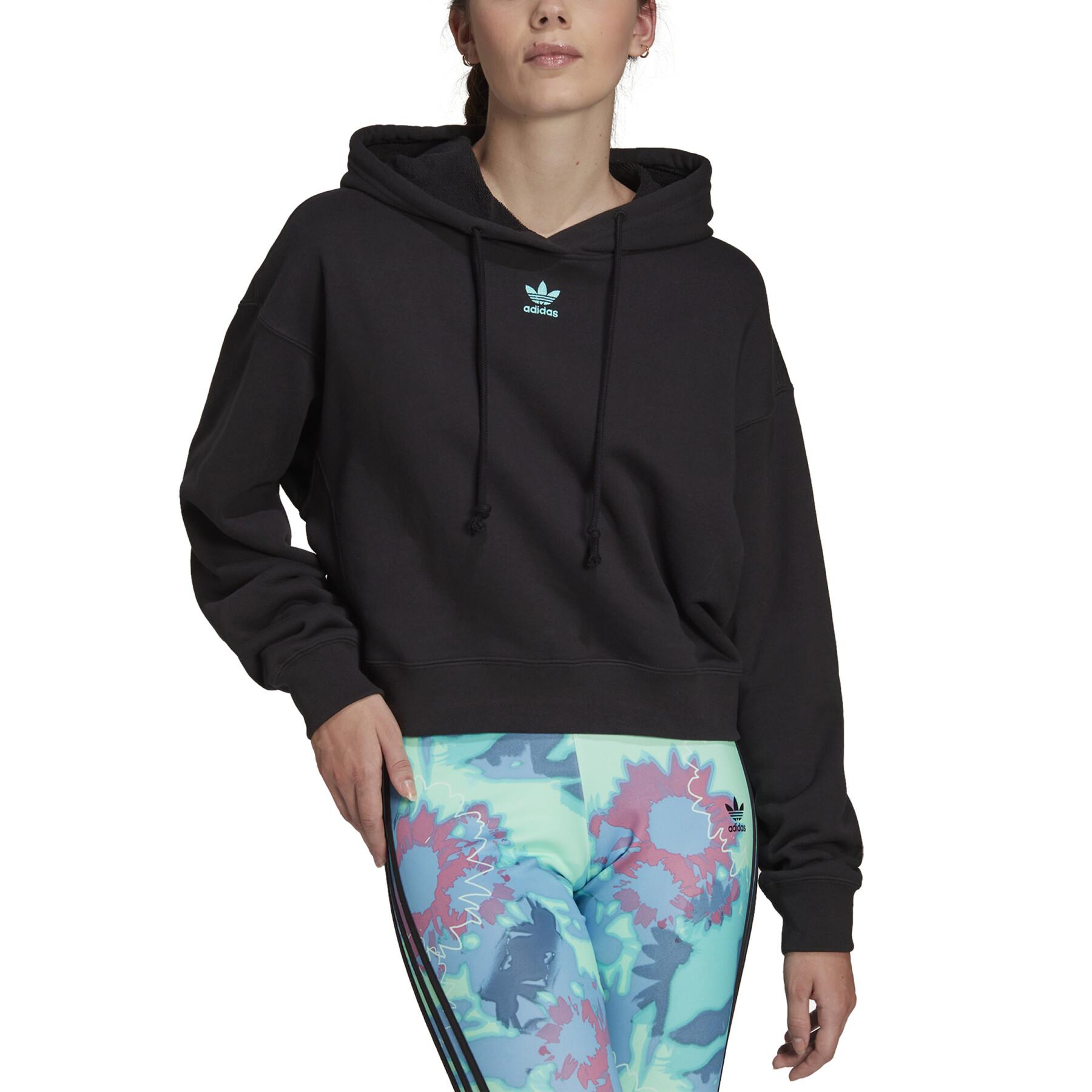 Camisola com capuz feminino adidas Originals Sunflower Graphic