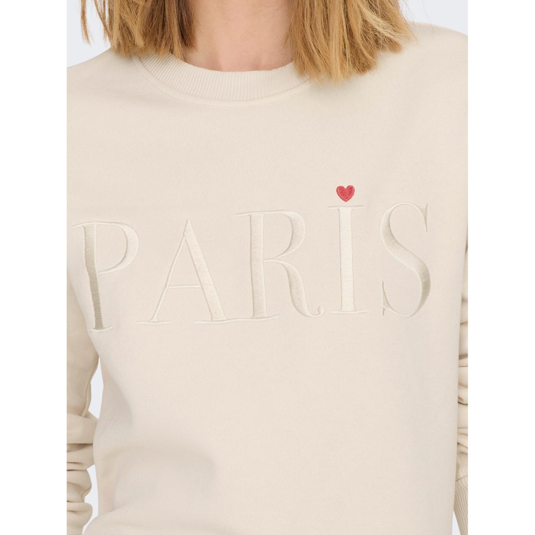 Sweatshirt mulher bordada JDY JRS Paris