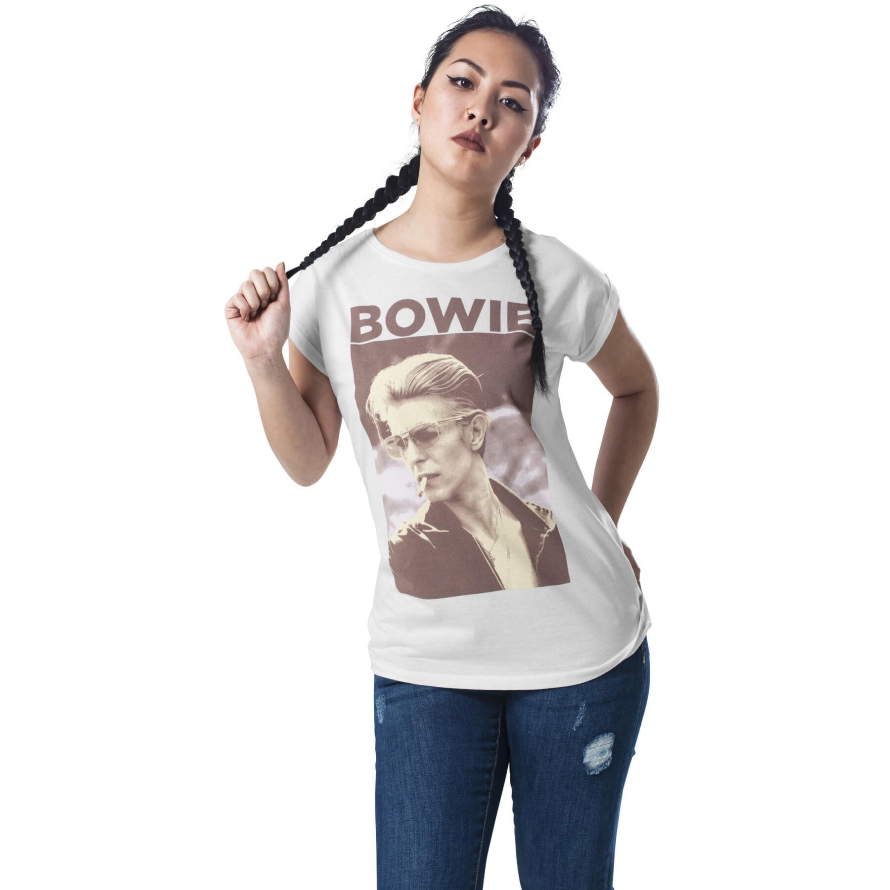 T-shirt de tamanho grande para mulher Mister Tee David Bowie