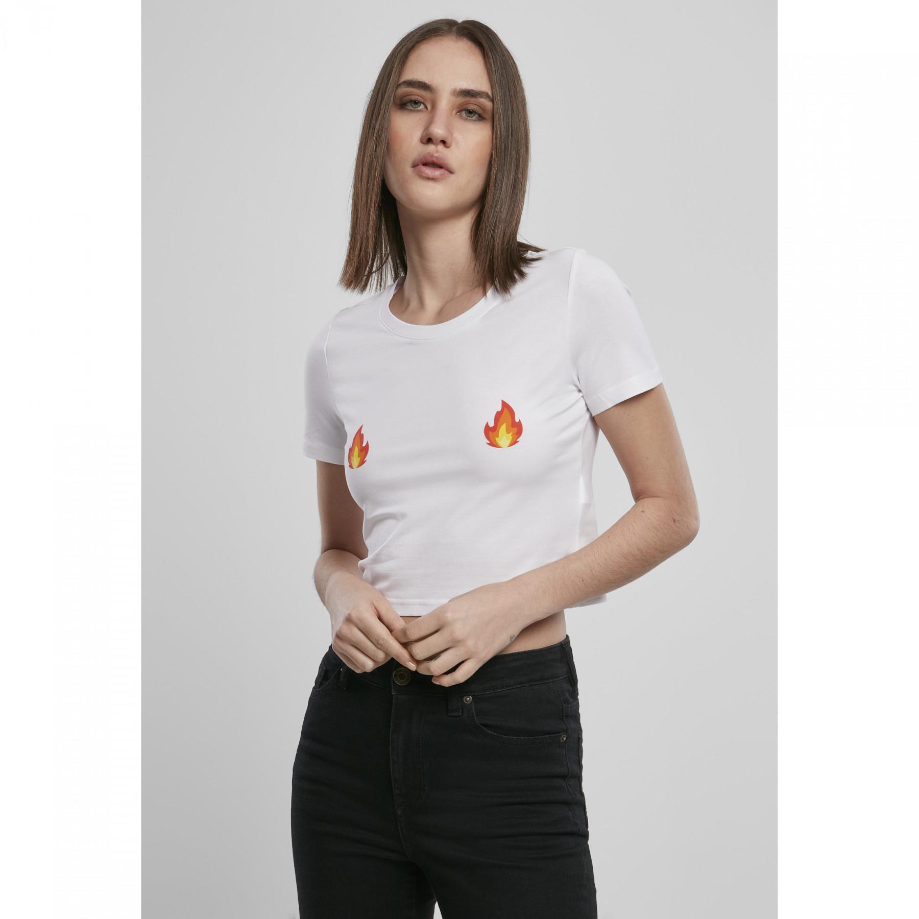 T-shirt mulher Mister Tee flames