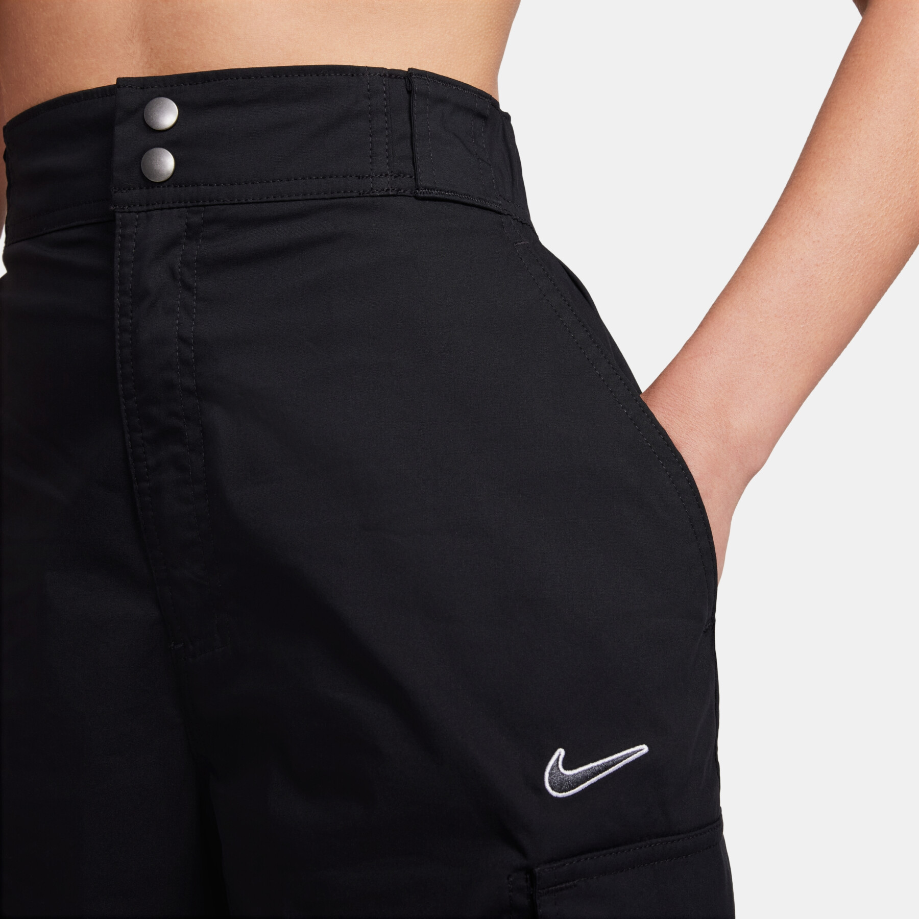 Calças de cintura subida oversized para mulher Nike
