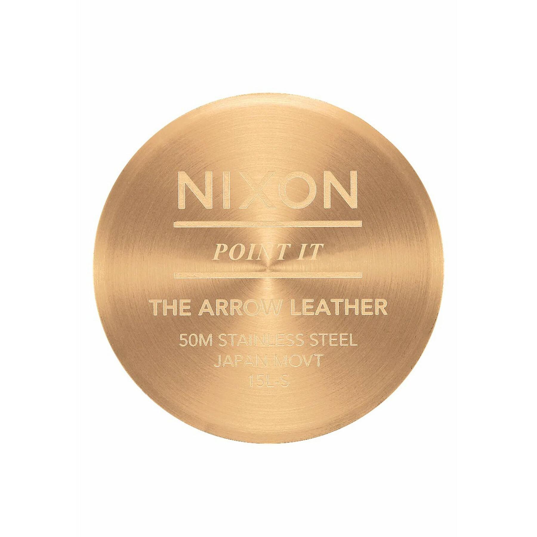 Relógio de cabedal para mulheres Nixon Arrow