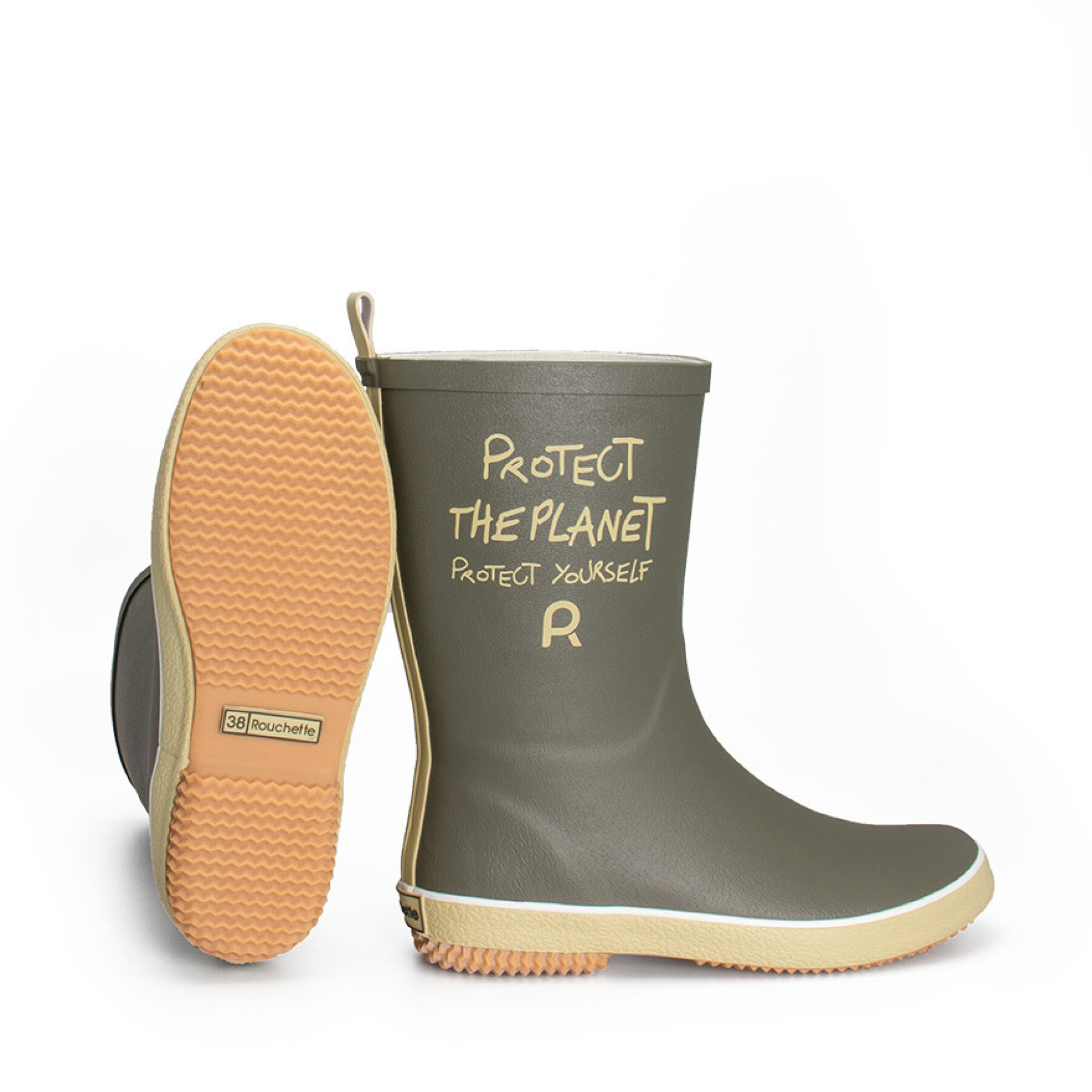 Botas de meia chuva para mulher Rouchette Protect The Planet