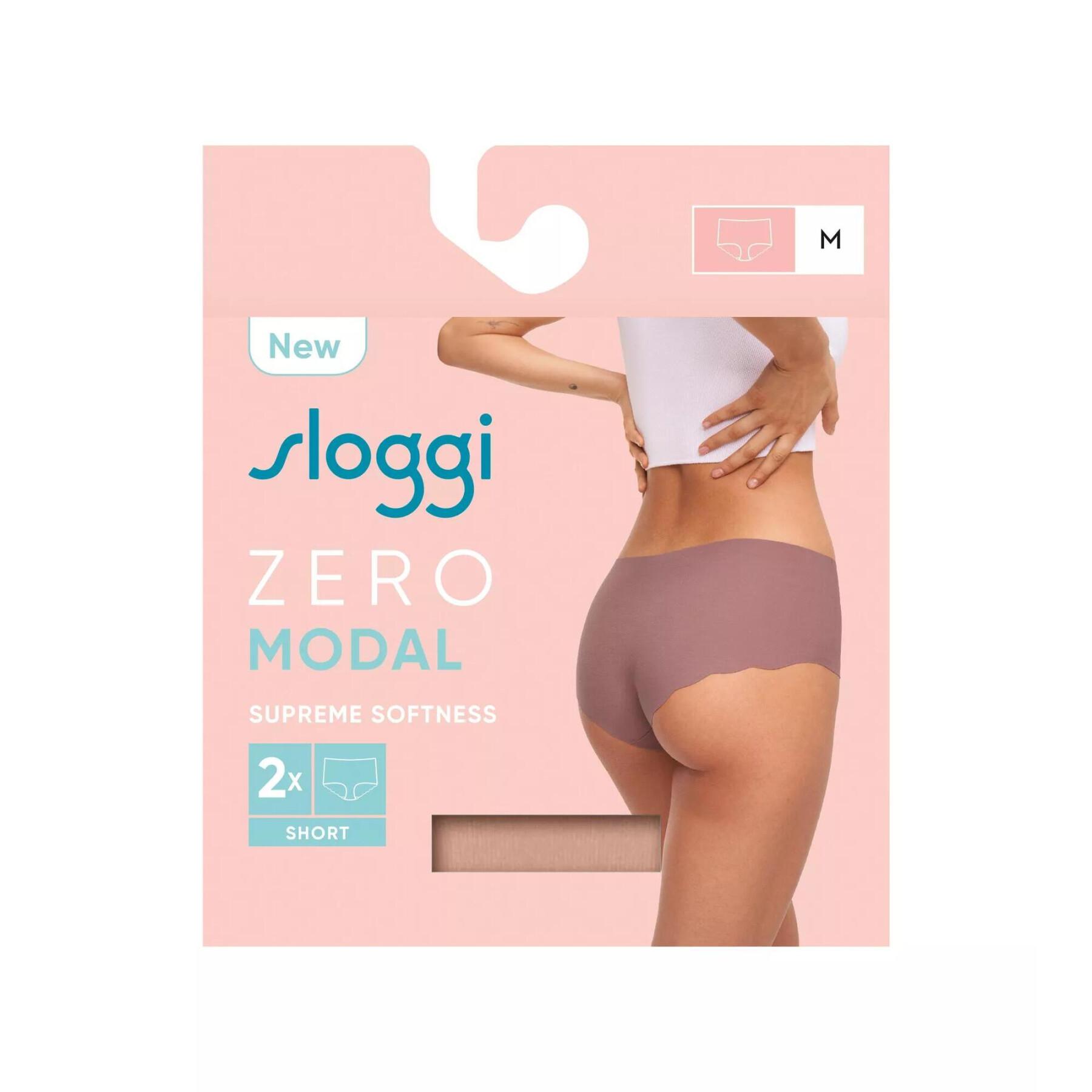 Conjunto de 2 cuecas femininas Sloggi Zero Modal Short