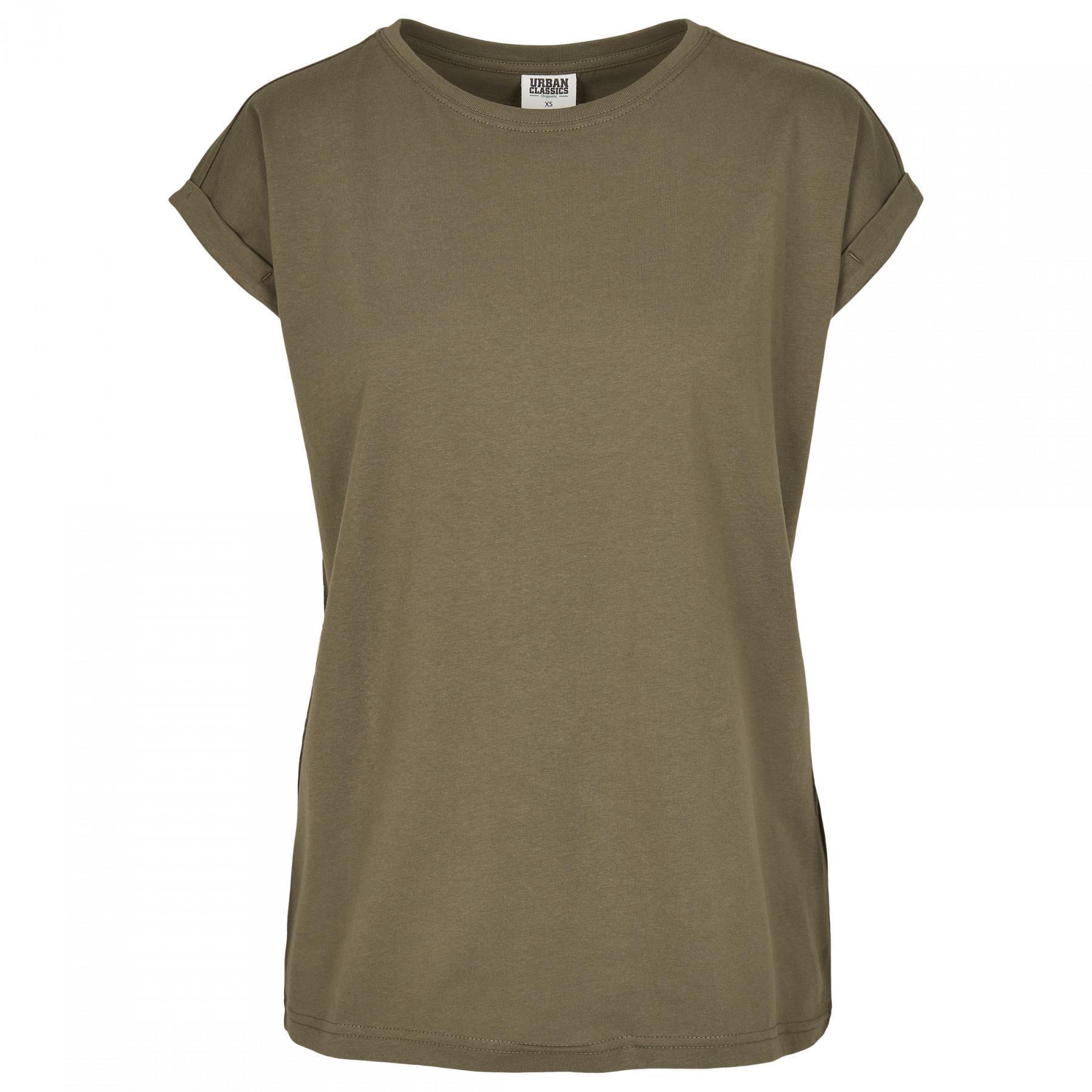 T-shirt mulher Urban Classics organic extended shoulder