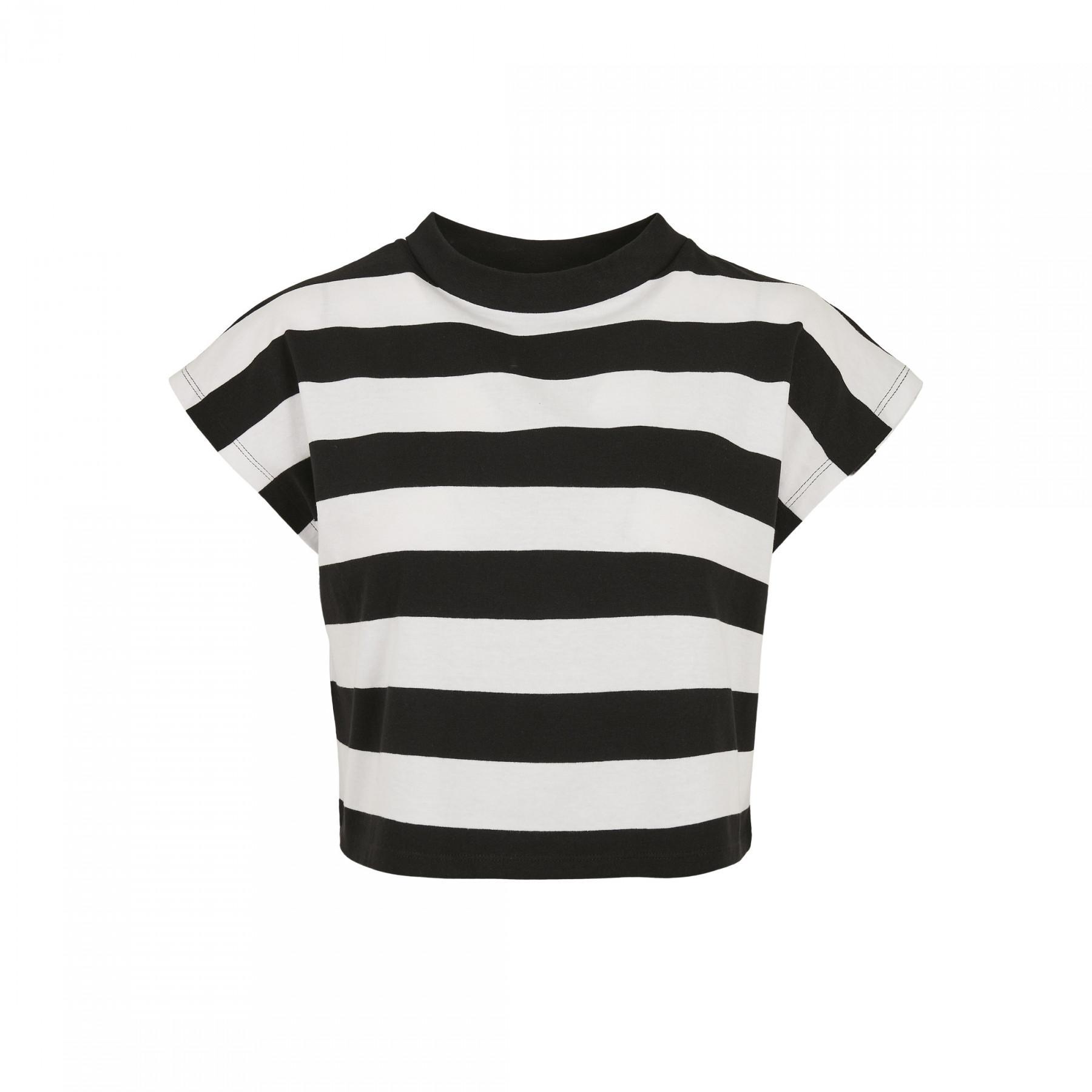 T-shirt mulher Urban Classics stripe short (2pcs)