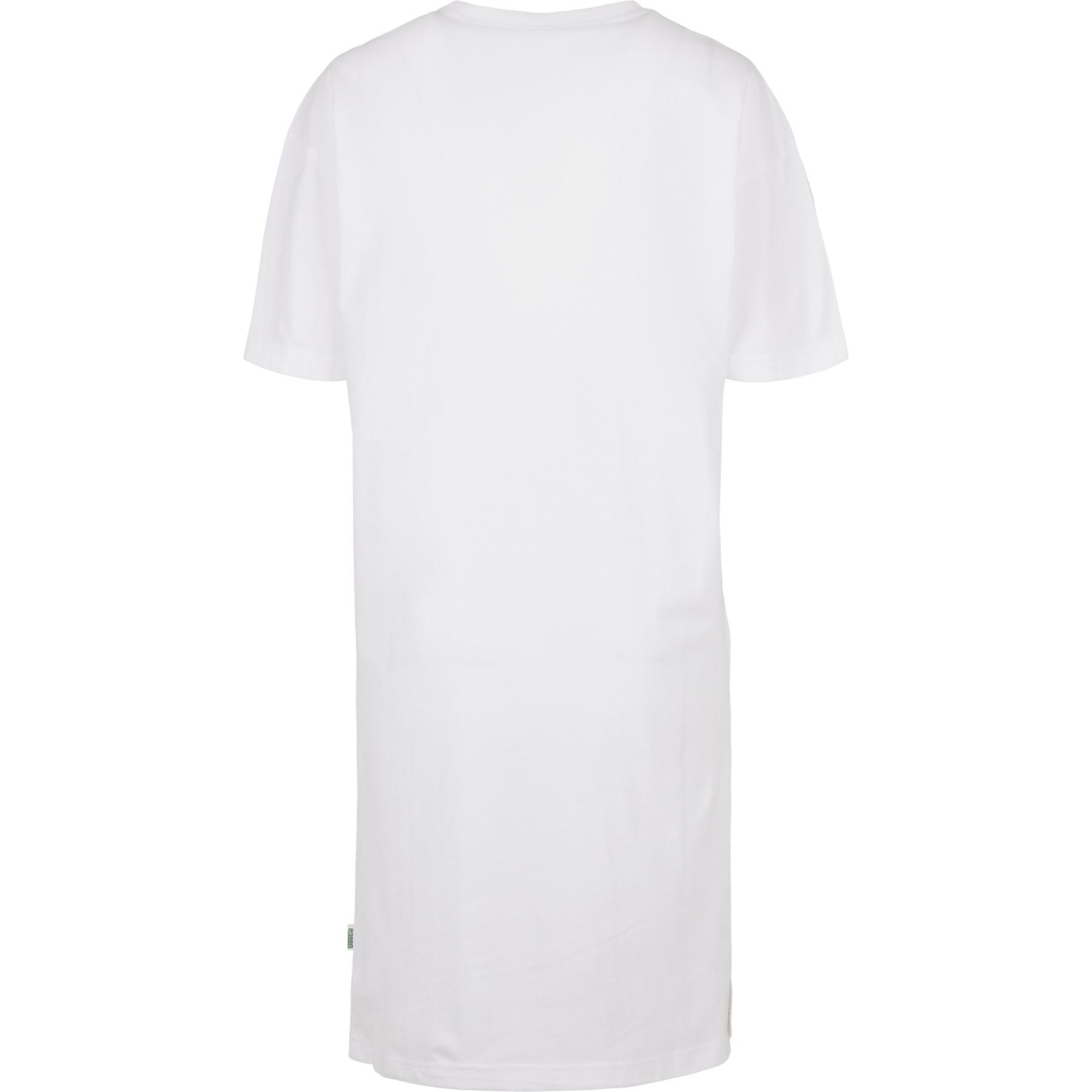 T-shirt de vestido feminino Urban Classics organic oversized slit-grandes tailles