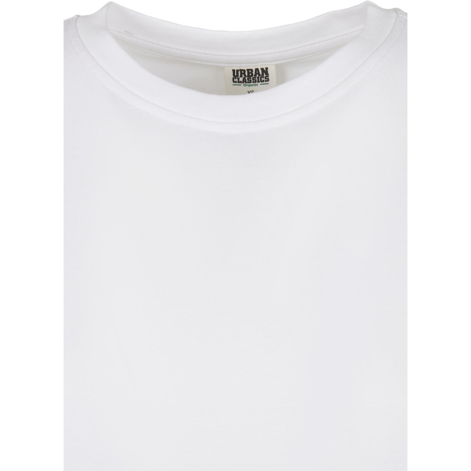 T-shirt de vestido feminino Urban Classics organic oversized slit-grandes tailles