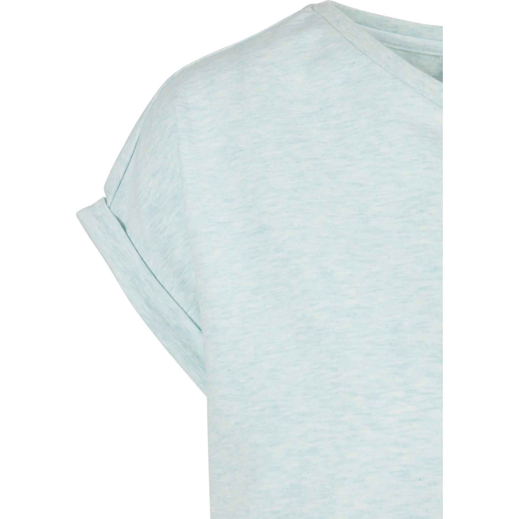 T-shirt mulher Urban Classics color melange extended shoulder