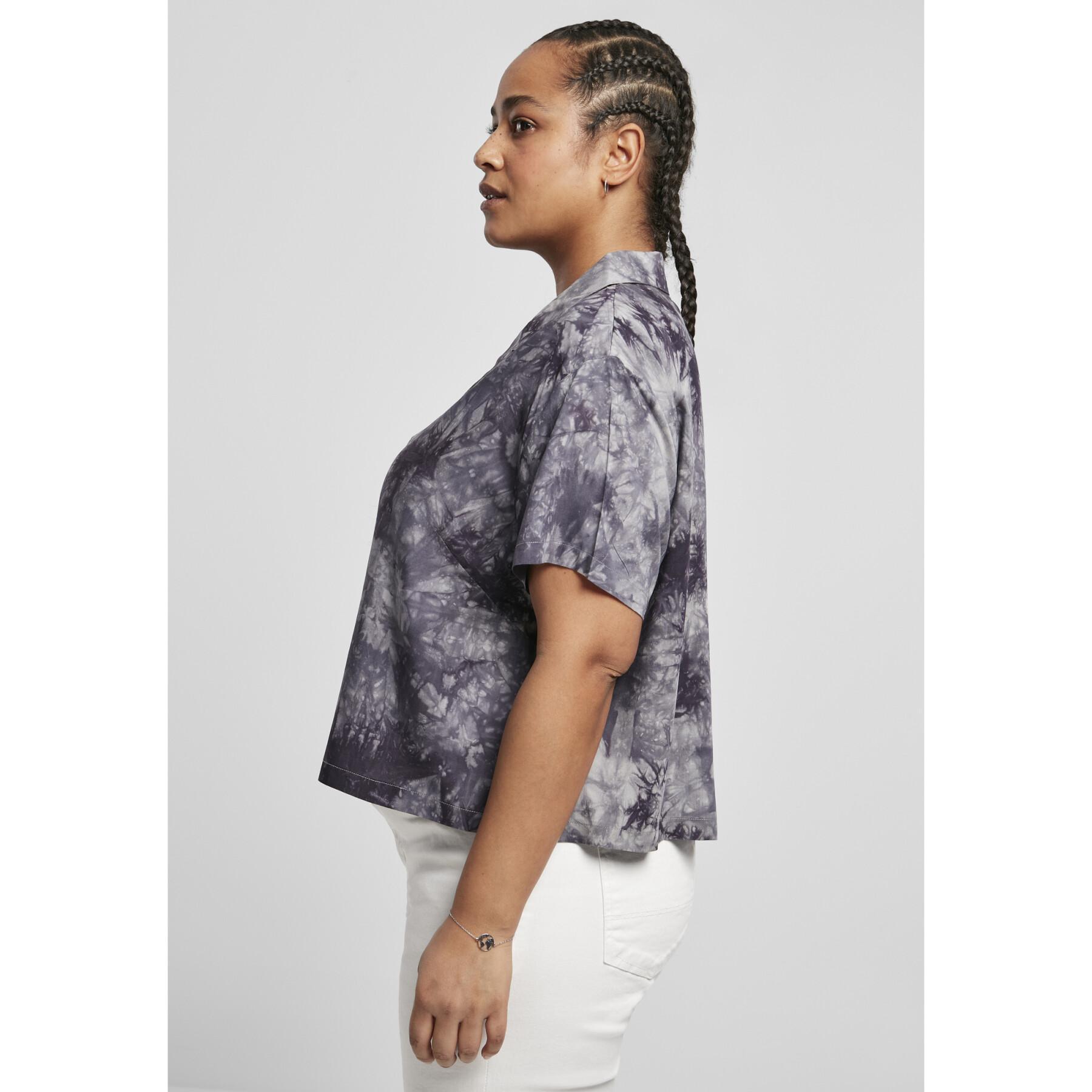 Camisa de mulher Urban Classics viscose tie dye resort