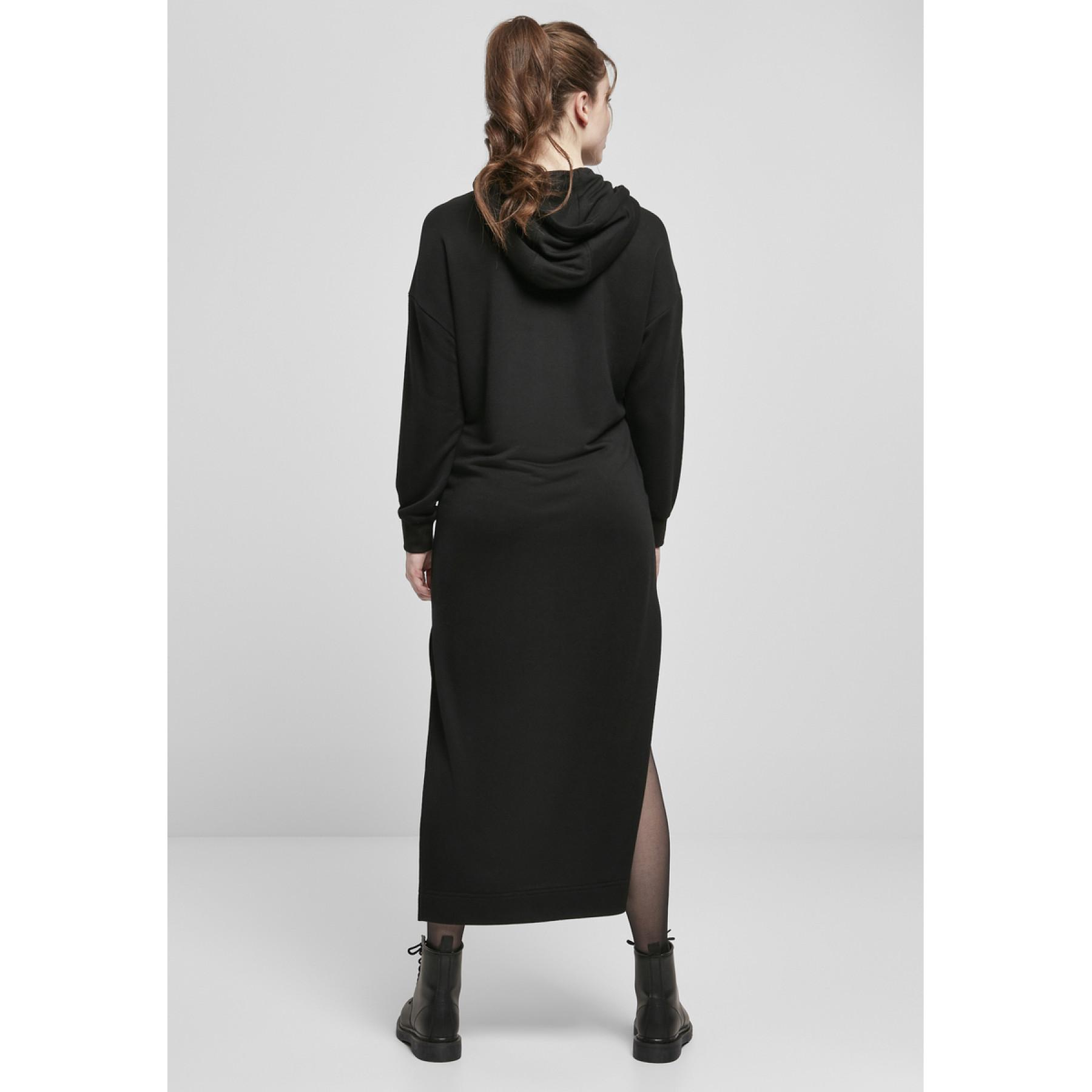 Vestido de camisola com capuz para mulher Urban Classics modal terry long-grandes tailles