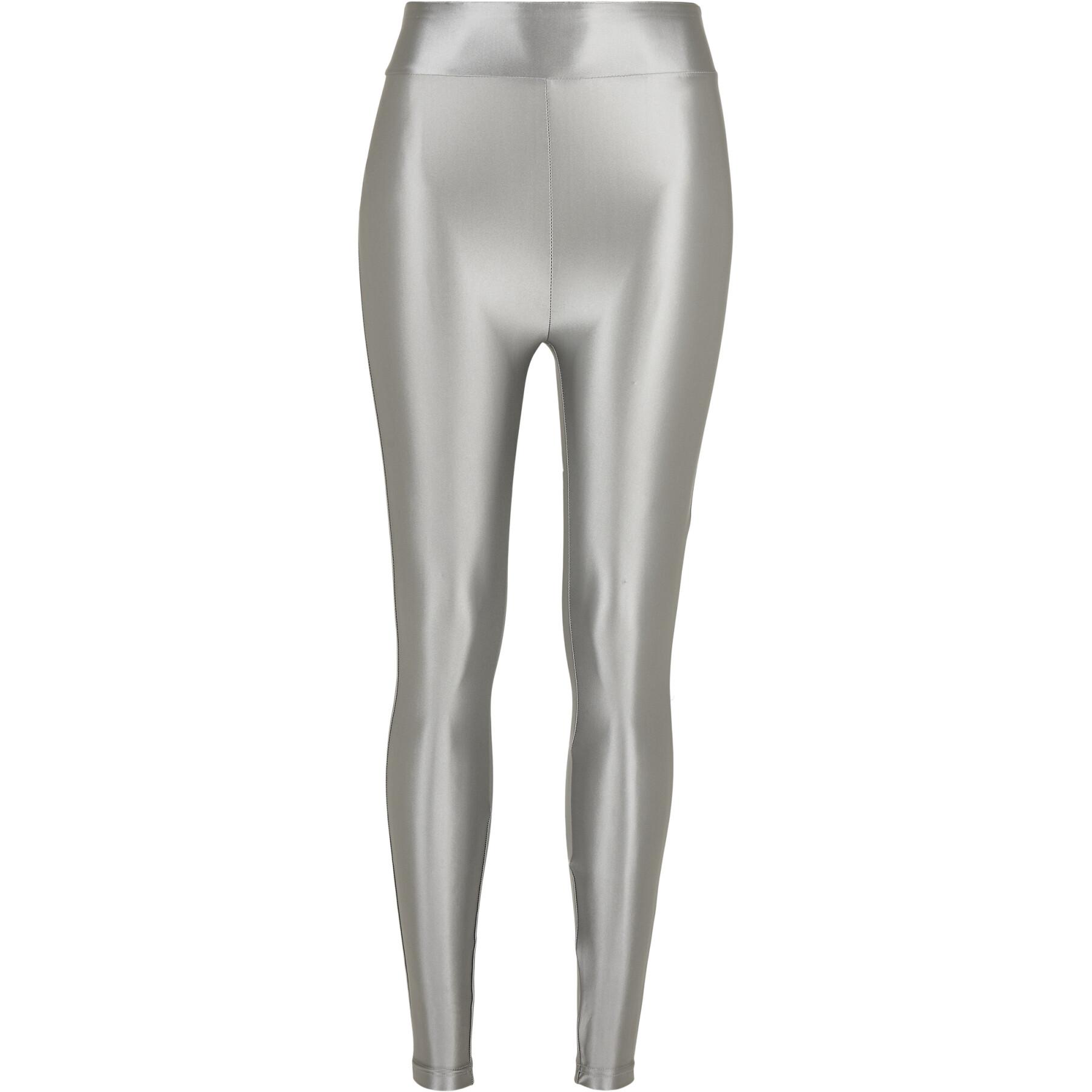Legging Mulher de cintura alta Urban Classics Shiny Metalic