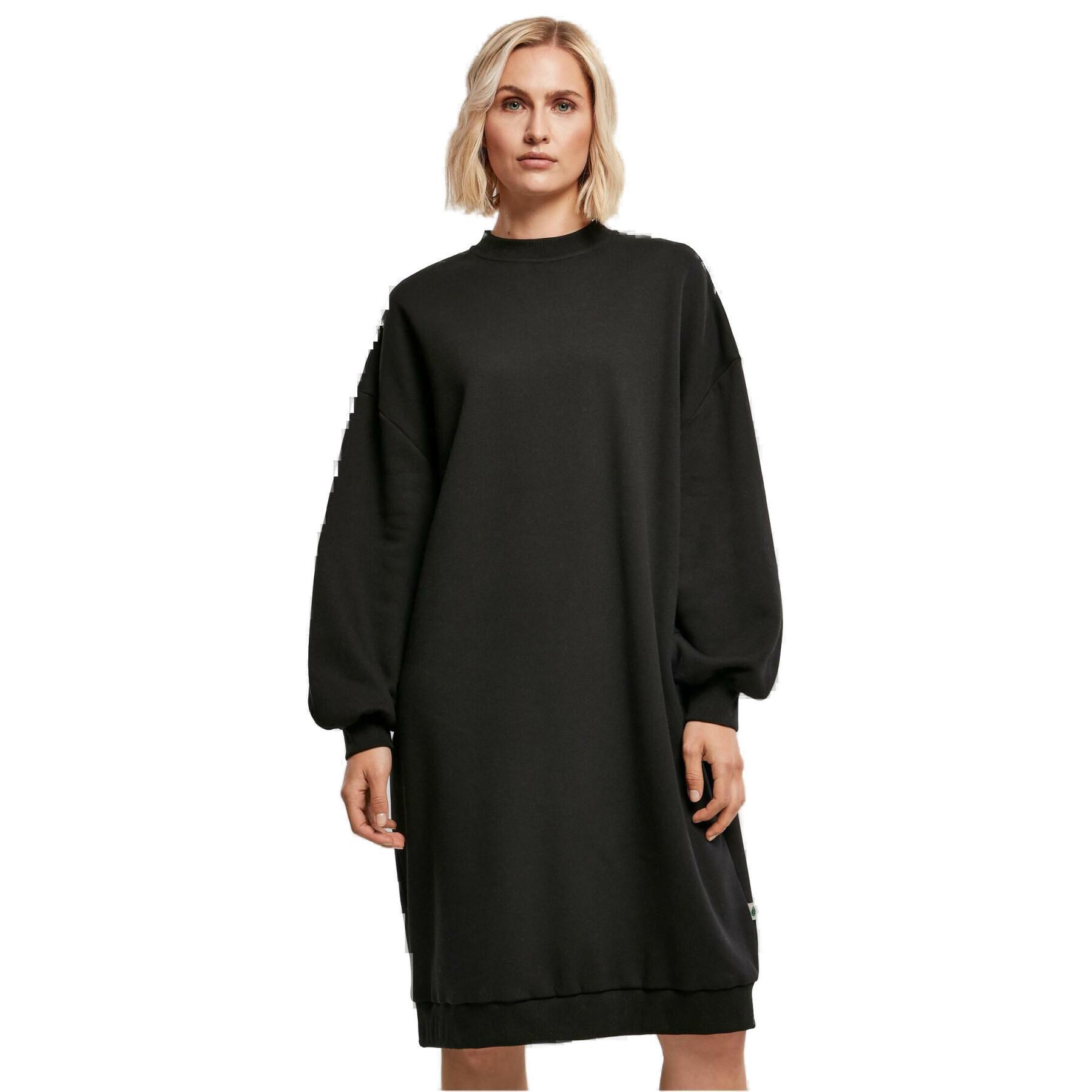 Vestido feminino de meia-grande saia redonda no pescoço Urban Classics Organic Oversized GT