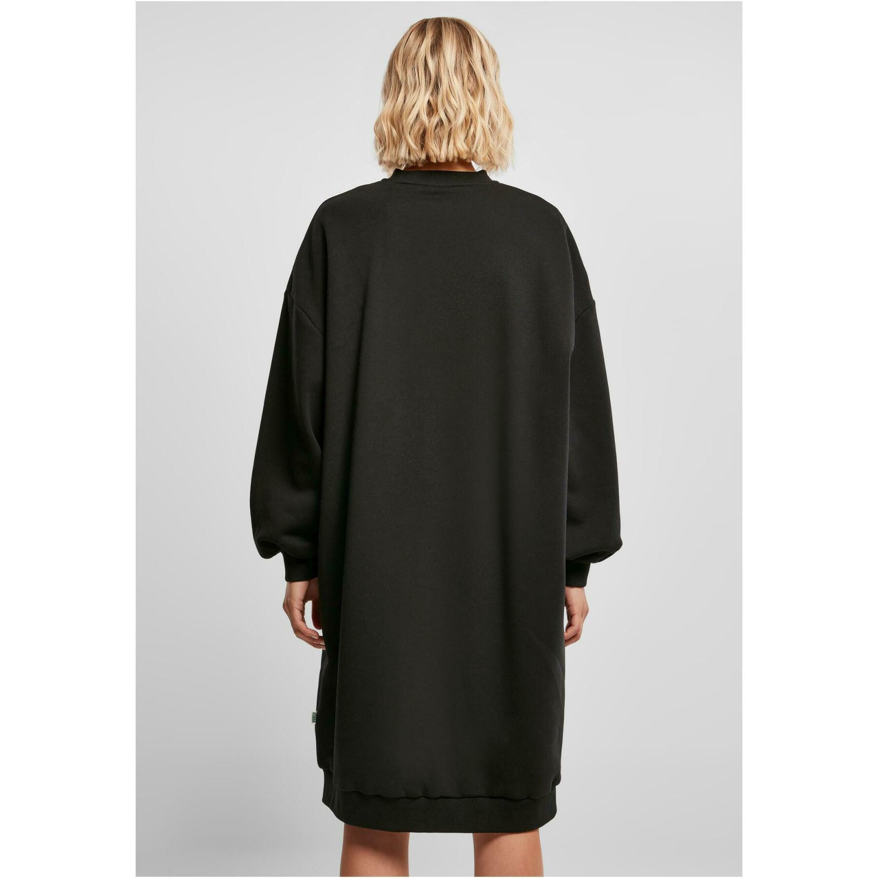 Vestido feminino de meia-grande saia redonda no pescoço Urban Classics Organic Oversized GT