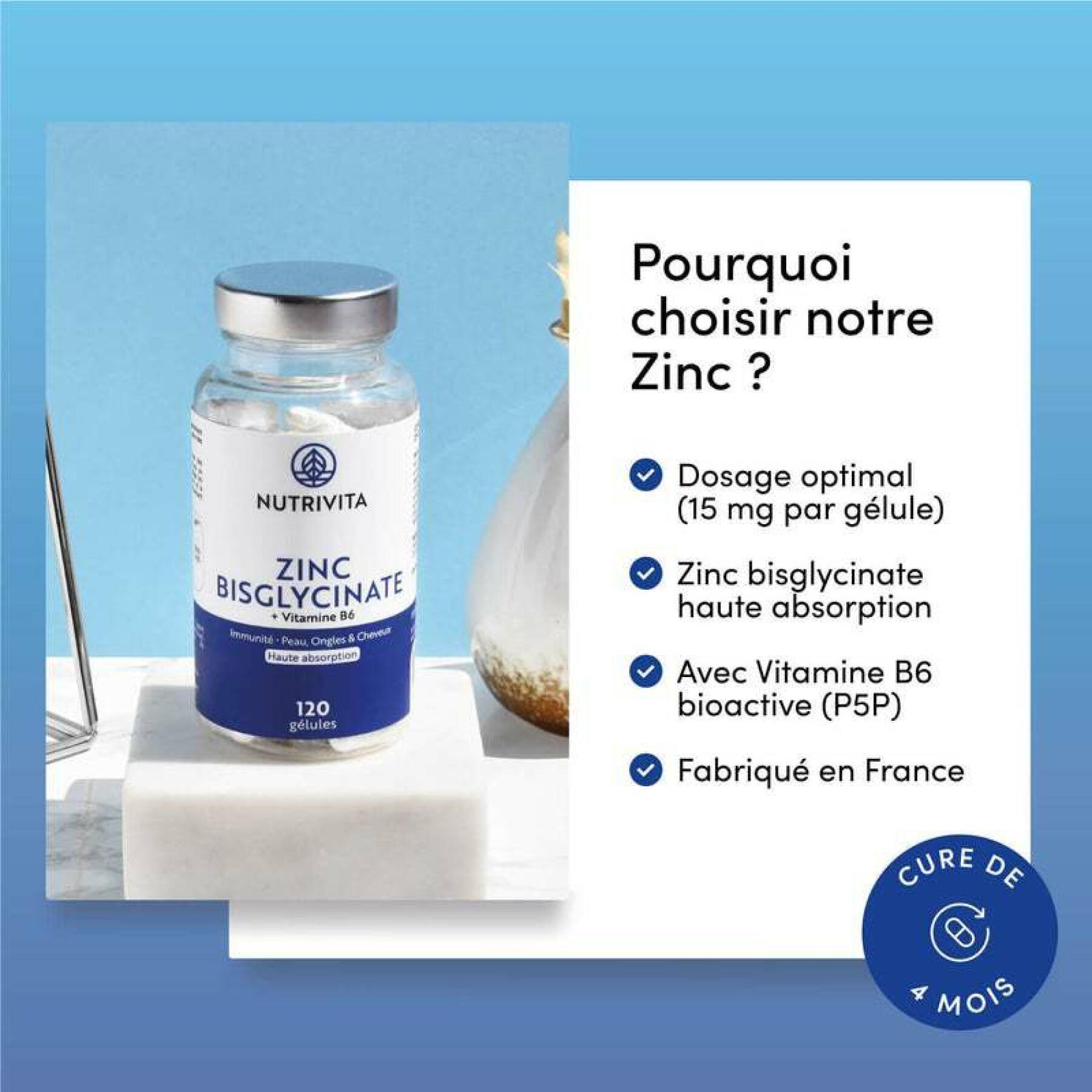Zinco b6 suplemento alimentar - 120 cápsulas Nutrivita