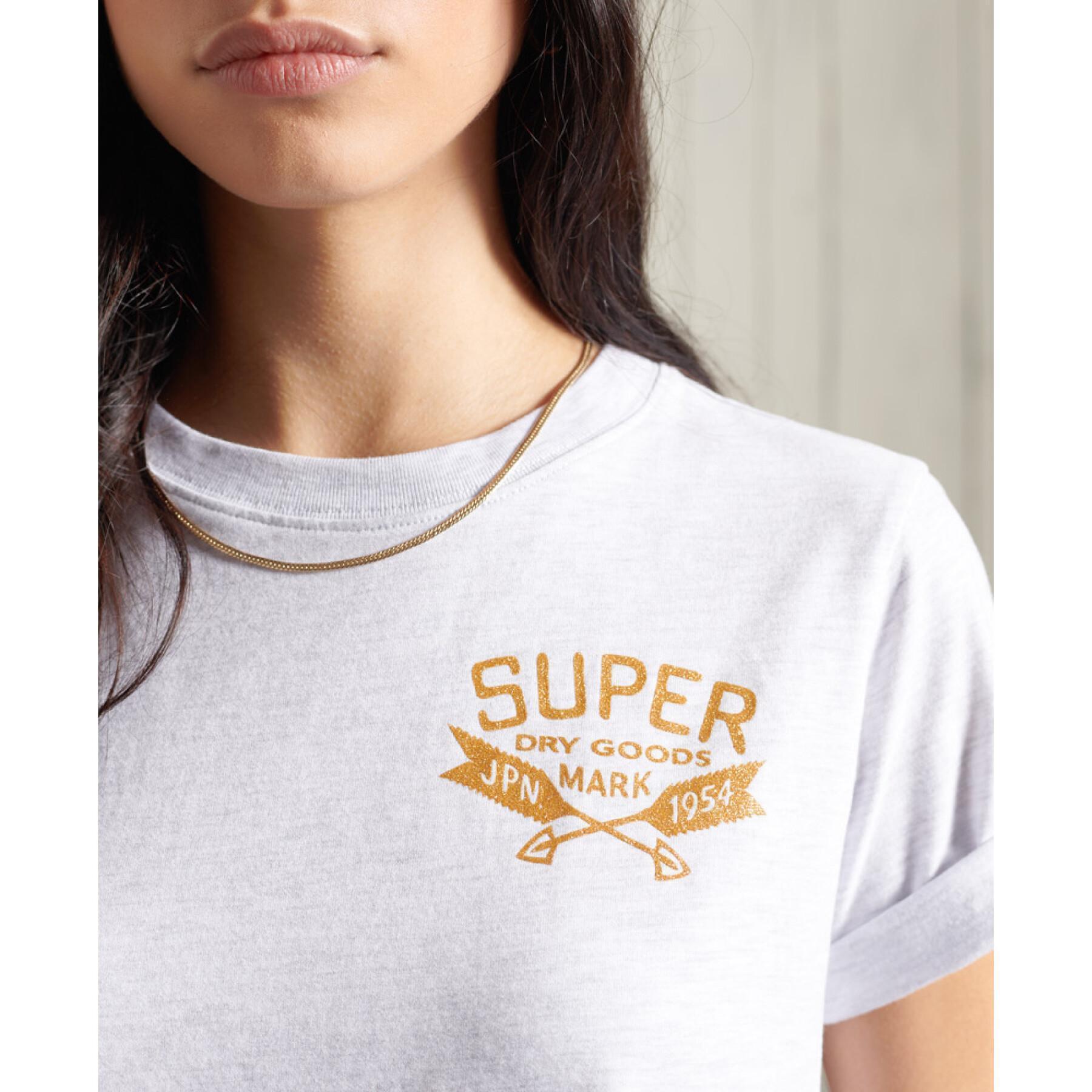 Camiseta brilhante feminina Superdry Glitter