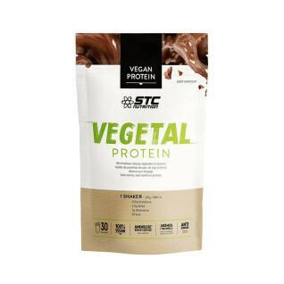 frasco de proteína vegatal com colher de medida STC Nutrition - vanille - 750g