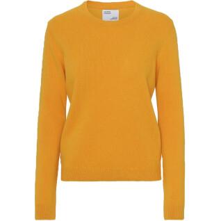 Salta de lã de mulher com pescoço redondo Colorful Standard Classic Merino burned yellow