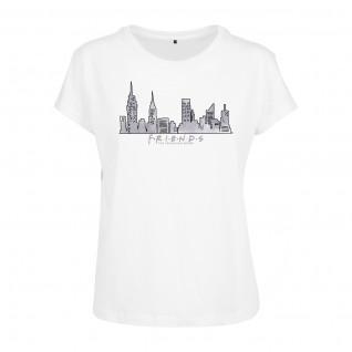 T-shirt feminina Urban Classics friends skyline box