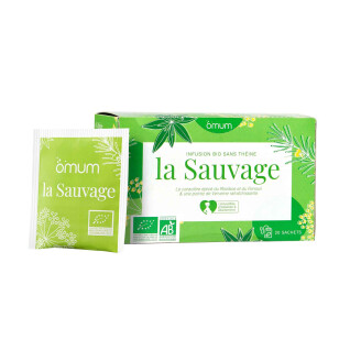 La sauvage: tisana biológica sem teína 20 saquetas de chá Omum
