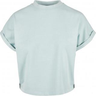 T-shirt mulher Urban Classics short pigment dye cortar-tamanhos grandes