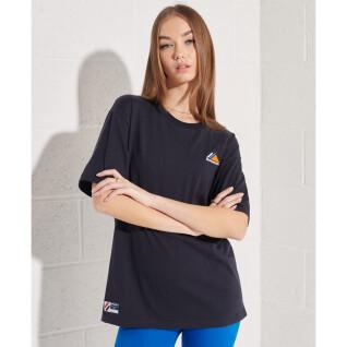 Camiseta bordada feminina Superdry Mountain Sport