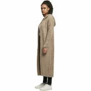 Cardigã comprido para mulheres Urban Classics hooded feather-grandes tailles