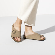 Sandálias femininas Birkenstock Arosa Soft Footbed Suede Leather