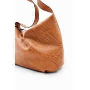 Logótipos de sacos de couro de ombro grandes mulheres Desigual