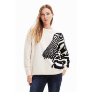 Camisola de zebra de grandes dimensões para mulher Desigual