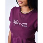 T-shirt de bordado com logótipo feminino Project X Paris Basic