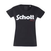 T-shirt impressa feminina Schott