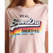 T-shirt de manga curta feminina Superdry Logo Vintage